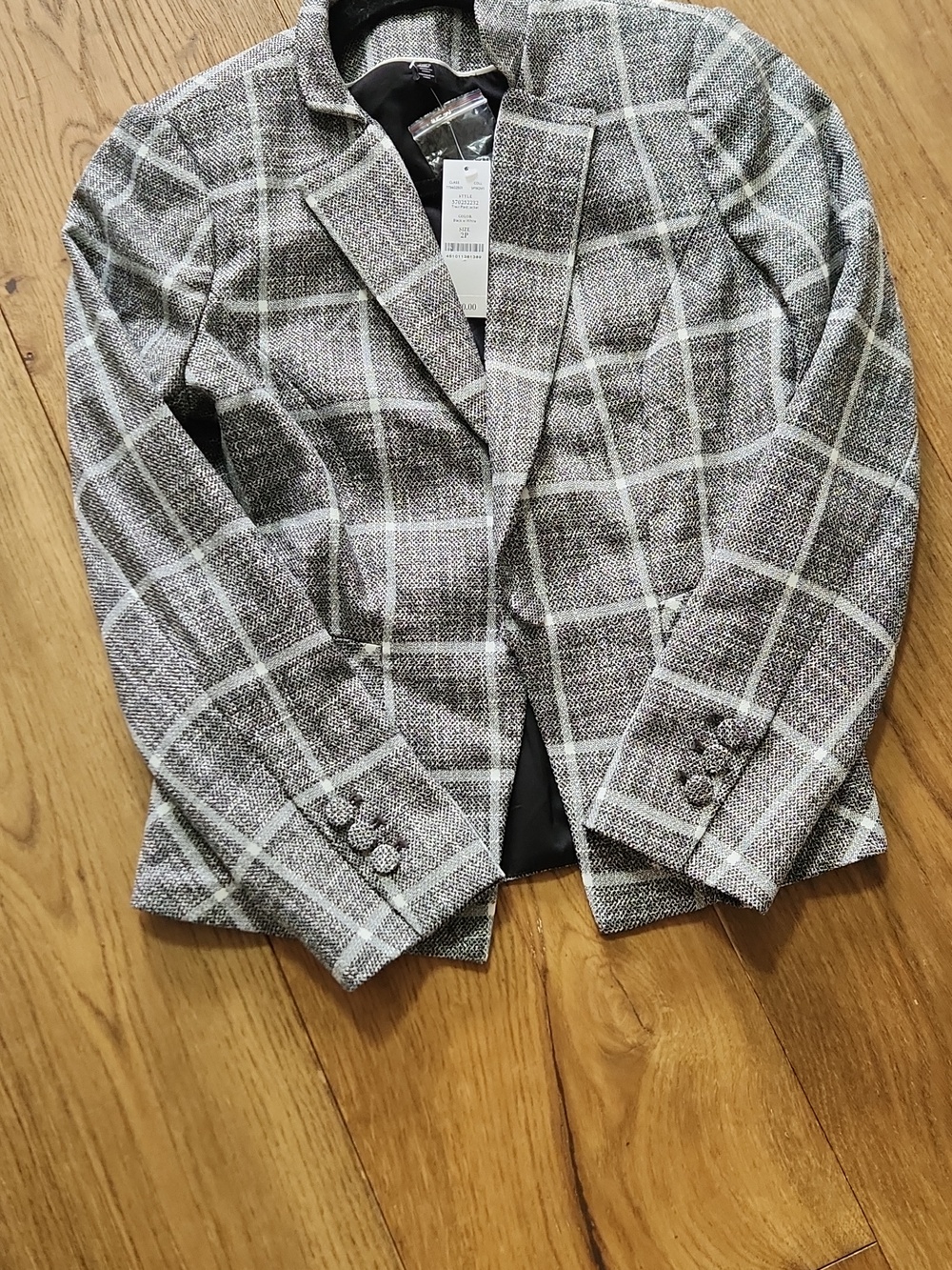 Gray Windowpane Blazer - Classic Tailored Jacket From WHBM